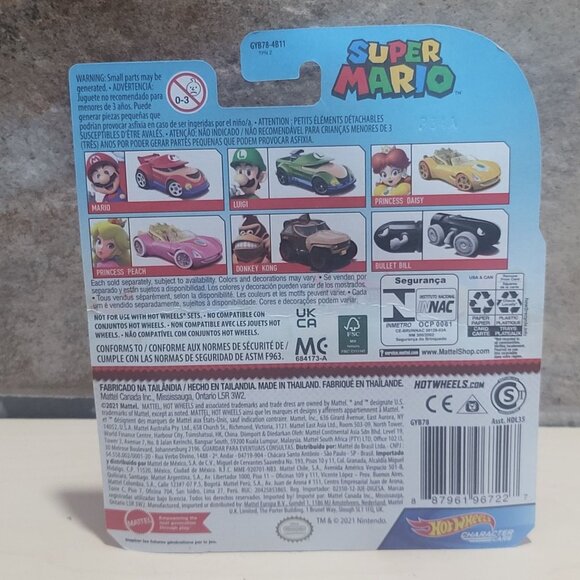 Hot Wheels Super Mario Character Car Princess Peach 2021 - Picture 2 of 9